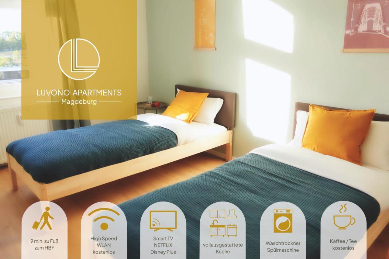Luvono Apartments - 2 Schlafzimmer / Netflix / Disney+ Magdeburg Exteriör bild